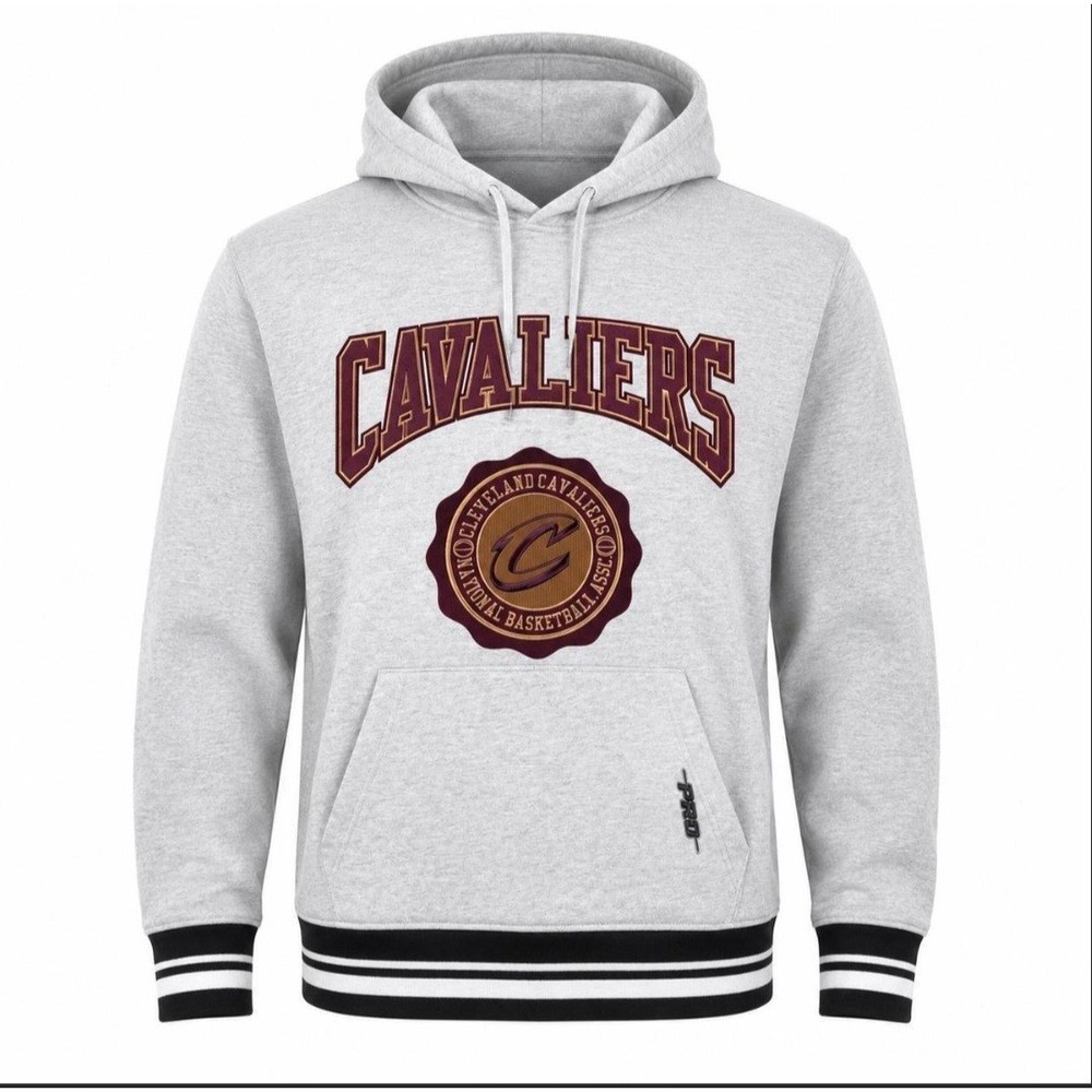 Pro Standard Cleveland Cavaliers NBA Hoodie Gray Varsity Stripe Mens XL